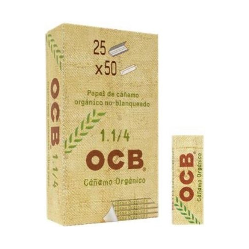Papel Ocb Cañamo Organico - Papelillos 1 1/4 X25 Unidades