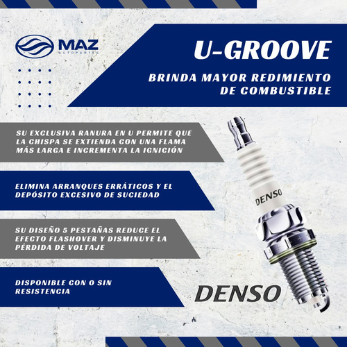 Kit De 10 Bujias Dg Viper 2003-2004-2005 8.3 U-groove Denso