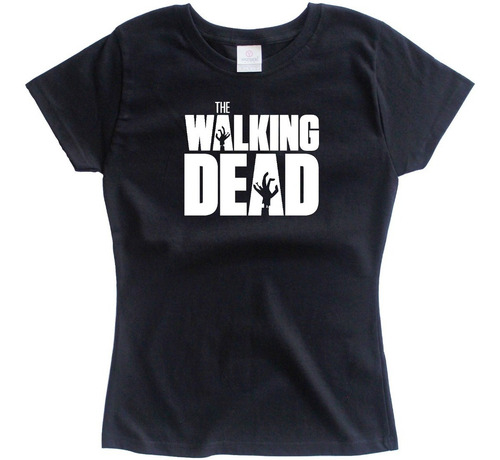 Playera 100% Algodón The Walking Dead Twd Negra O Blanca.