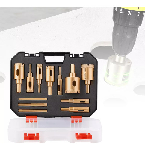 12 Kits De Fresado De Brocas Cónicas Para Azulejos Con