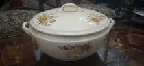Comprar Antigua Vajilla Sopera Loza Inglesa Manchadita Costado N265