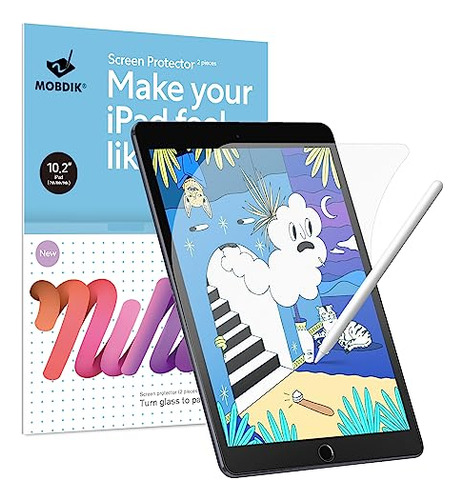 Potectores Pantalla Compatible iPad 9/8/7 X2 Dibuja Escribe