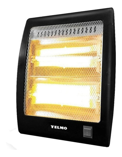 Estufa Eléctrica Yelmo Ym-611 Halogena 800w Color Negro