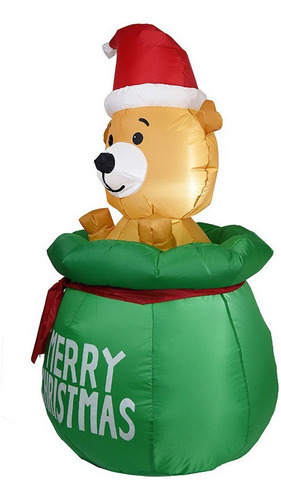 1.5m Bolsa De Oso De Navidad Inflable Con Luces Led 2023 New