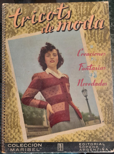 Revista/libro Tricots De Moda Octubre De 1943 Tapa Dura. (Usado)