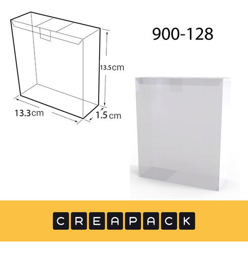 Caja De Acetato Pvc Transparente 13.5x13.3x1.5cmx20u/900-128