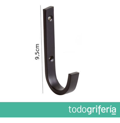 Percha Gancho Accesorio Baño Ottone Nordika Negro Nk4010.5