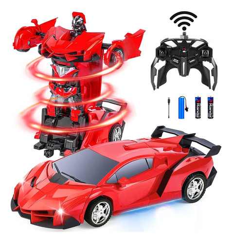 Coche Control Remoto 2en1 Transformers Rc Juguete Carro Niño