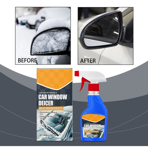 Limpiador De Vidrios Para Coche, Descongelador, 200 Ml, Desc