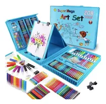 Comprar Set De Arte Niños Maleta 208 Piezas Crayon Plumones Colores