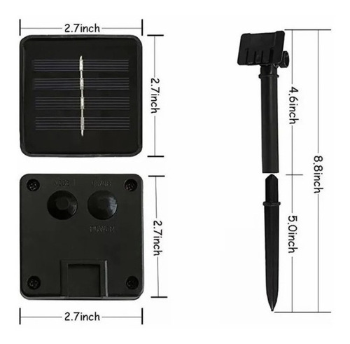 Imagen 4 de 6 de X4 Luces Solar Guirnalda 100 Led Exterior/ Jardin 10 Metros