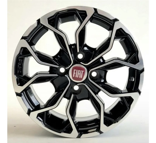 Rodas Fiat Uno Palio Fiorino Aro 14 4x98 (jogo) +bicos Cor Dp