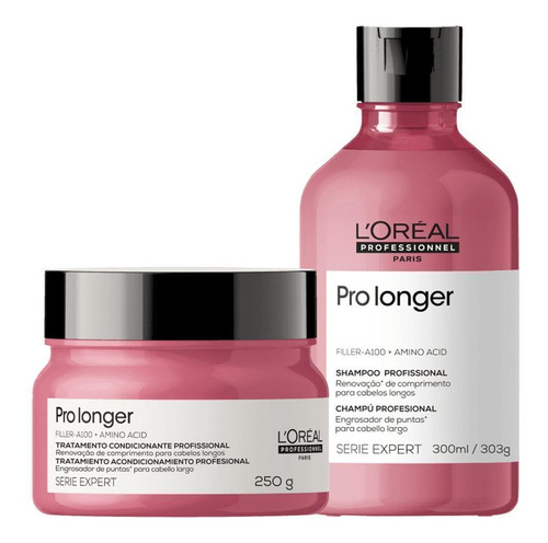 Kit Loréal Pro Longer Shampoo 300g + Máscara 250g