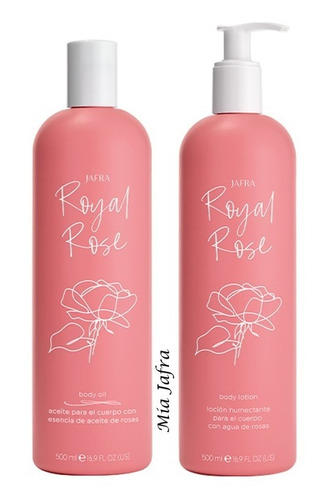 Aceite + Crema De Rosas Para Cuerpo 500ml C/u (mía Jafra) Rosas