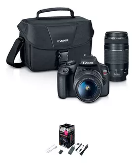 Kit Canon Eos Rebel T7 Dslr Con Lentes 18-55mm 75-300mm Y W