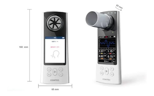 Imagen 3 de 9 de Espirómetro Contec Sp80b Portátil + Conexión Con La Pc $300