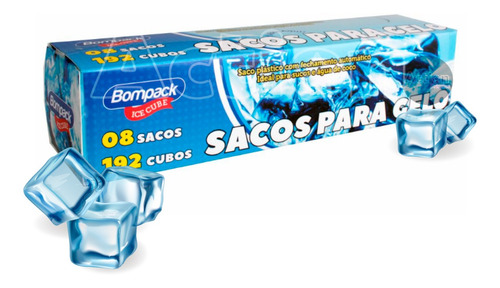 Sacos Para Gelo Descartavel 192 Cubos