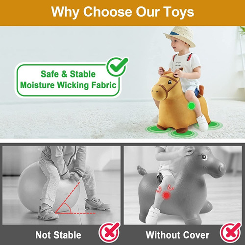 Montable De Caballo Para Niños Pequeños - Brinca Brinca 60cm