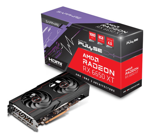 Placa De Video Sapphire Pulse Amd Radeon Rx 6650xt 8gb Gddr6