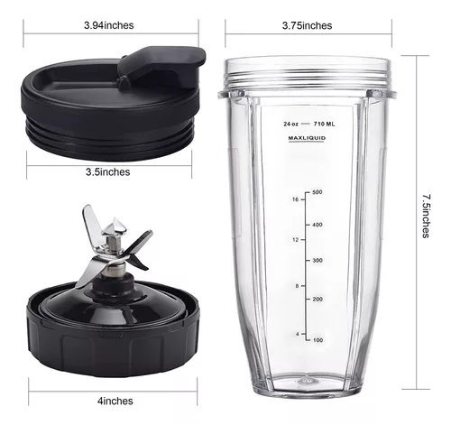 Vaso De Repuesto De 24 Oz Para Licuadora Nutri Ninja, Vasos