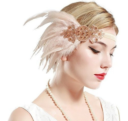 Babeyond 1920 Flapper Headpiece Roaring 20s Gran Gatsby Head