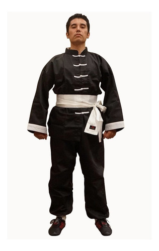 Uniforme De Kung Fu Negro, Tallas 0, 1, 2, 3 Y 4