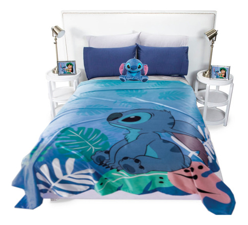 Cobertor Disney Lilo & Stitch Suave Cobertor Stitch Hula Ind