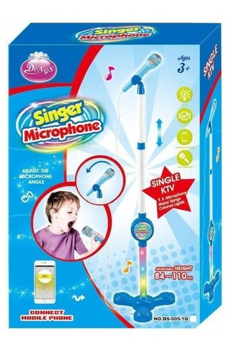 Micrófono Karaoke Pedestal Conexión Teléfono Mp3 Niños