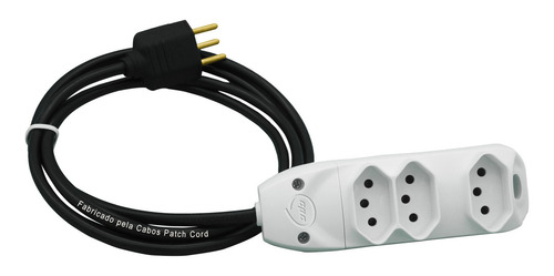 Imagem 1 de 6 de Extensão Elétrica Bivolt 8 Metros Profissional 3 Tomadas