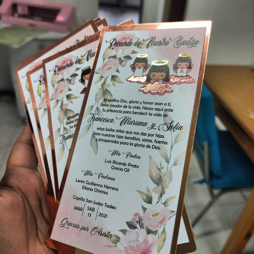 Tarjetas De Agradecimiento - Bautizo, Recuerdos, Souvenirs
