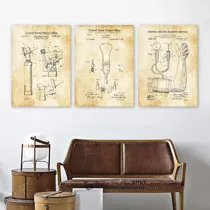 Comprar Cuadros Para Consultorio Doctor Instrumentos Medicos Vintage
