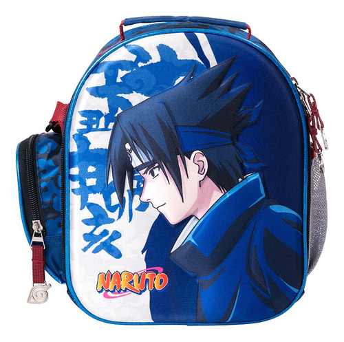 Lonchera Escolar Sasuke Naruto Azul Alta Calidad