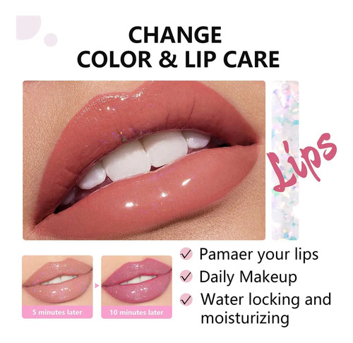 Brillo Labios Barra Labios 3 Piezas Color Labios-