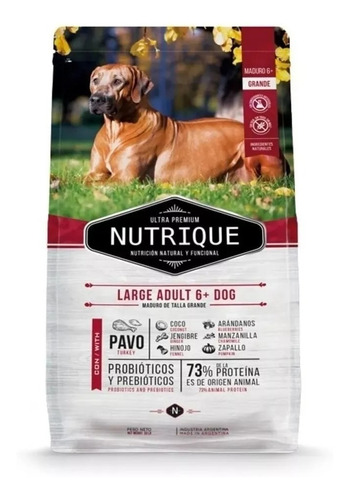  Nutrique Large Dog Adult +6  X 15kg + 3kg Gratis