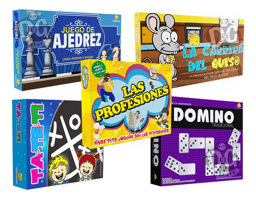 Juego De Mesa Pack Familiar X 5 Juegos Lote Por Mayor 2