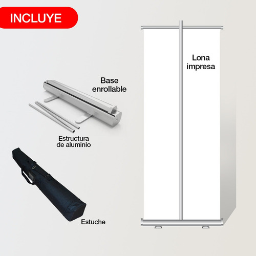 Porta Banner Rollup De Aluminio 80 X 200
