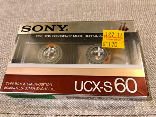 Cassette Sony Ucx-s 60 Minutos, Cinta Tipo Ii, Sellado