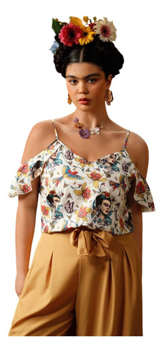 Blusa Tallas Extra Frida Fresca Primavera Envio Incluido