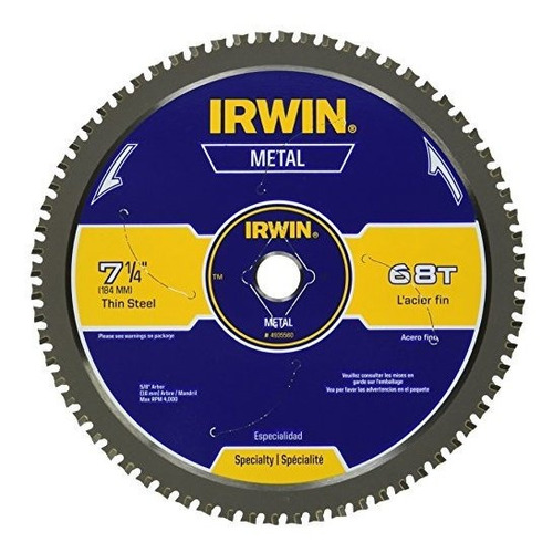 Irwin 7-1 / 4 Pulgadas Corte De Metal Circular Vio La Lámina