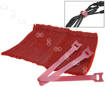 100pcs Reggable Red Hook Y Loop Cable Adjggtable Correa Orde