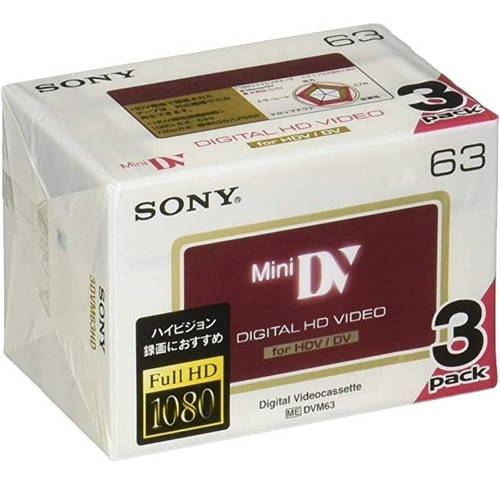 Kit 3 Fita Mini Dv Sony 3dvm63hd Full Hd 1080