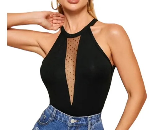 Blusa negra sexy sale