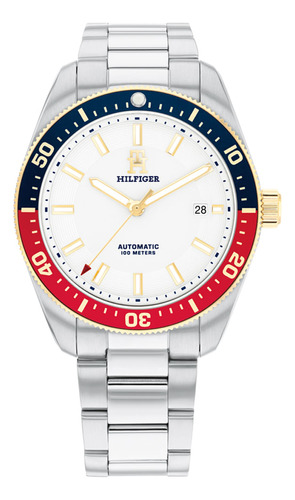 Relógio Tommy Hilfiger Automático Th85 Masculino Aço Pratead