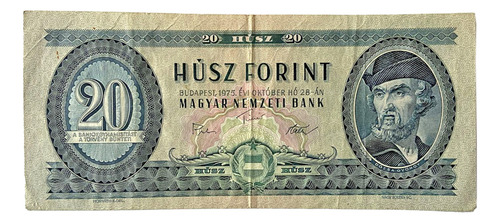 Billete De 20 Forint / Hungría 1975 (Usado)