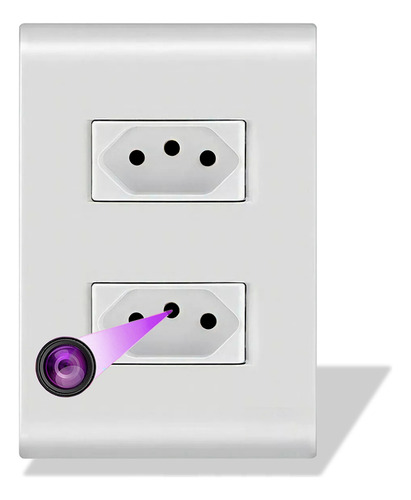 Tomada Com Câmera 2k Wi-fi Monitoramento Interno Cor Tomada Dupla