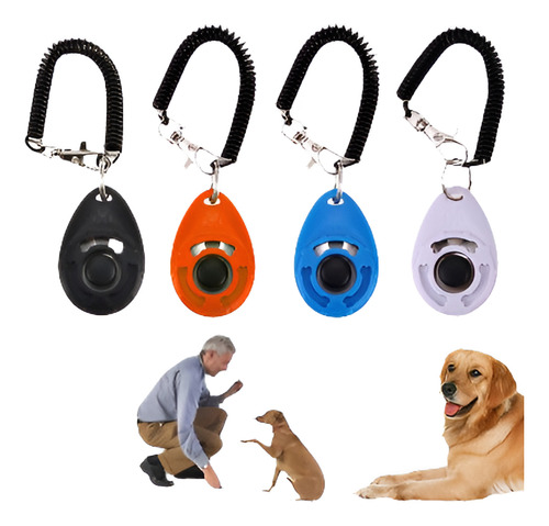 5 X Colores Perro Mascota Entrenamiento Clicker Clave Set W 