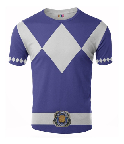 Remera Traje Power Ranger Azul Blue Artemix  Ax-0069