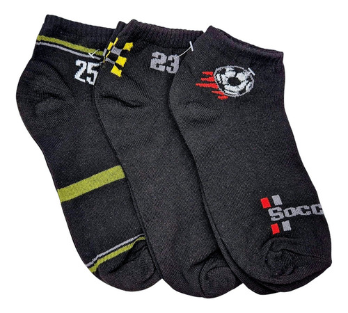Paquete Surtido De 7 Pares Tin Caballero Estampado Negro Estampado 26-29 Centimetros