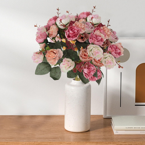 Rosas Artificiales Con Rosas Falsas De Tallo Rosas Rojas