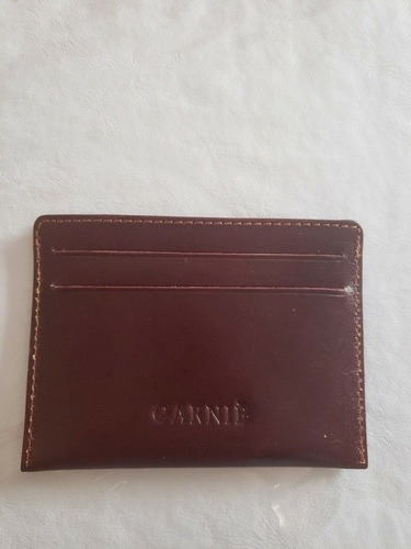 Imagen 2 de 5 de Tarjetero De Cuero Marron Garnie Con Caja Original